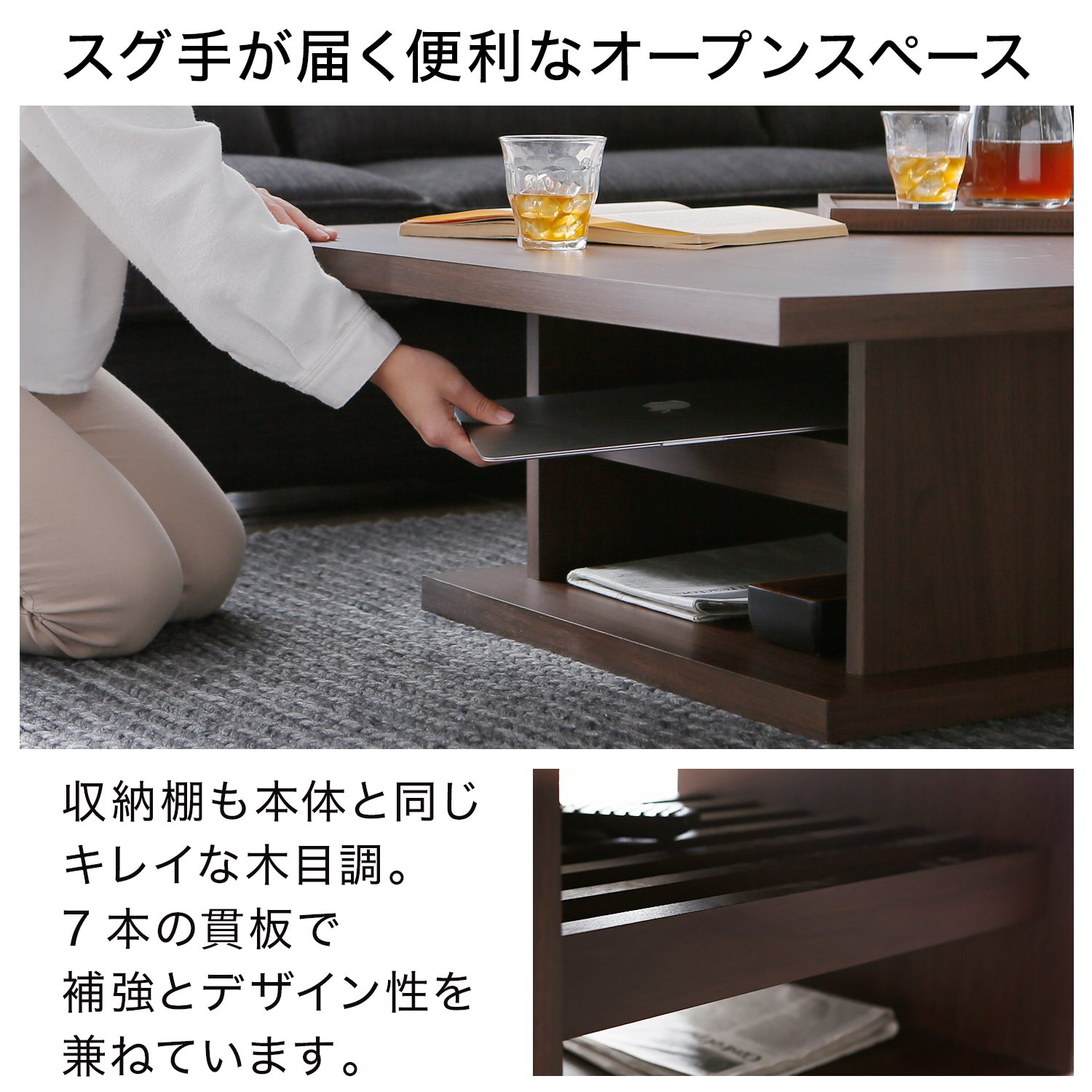Amazon.co.jp: LOWYA ロウヤ テーブル table コーヒーテーブル